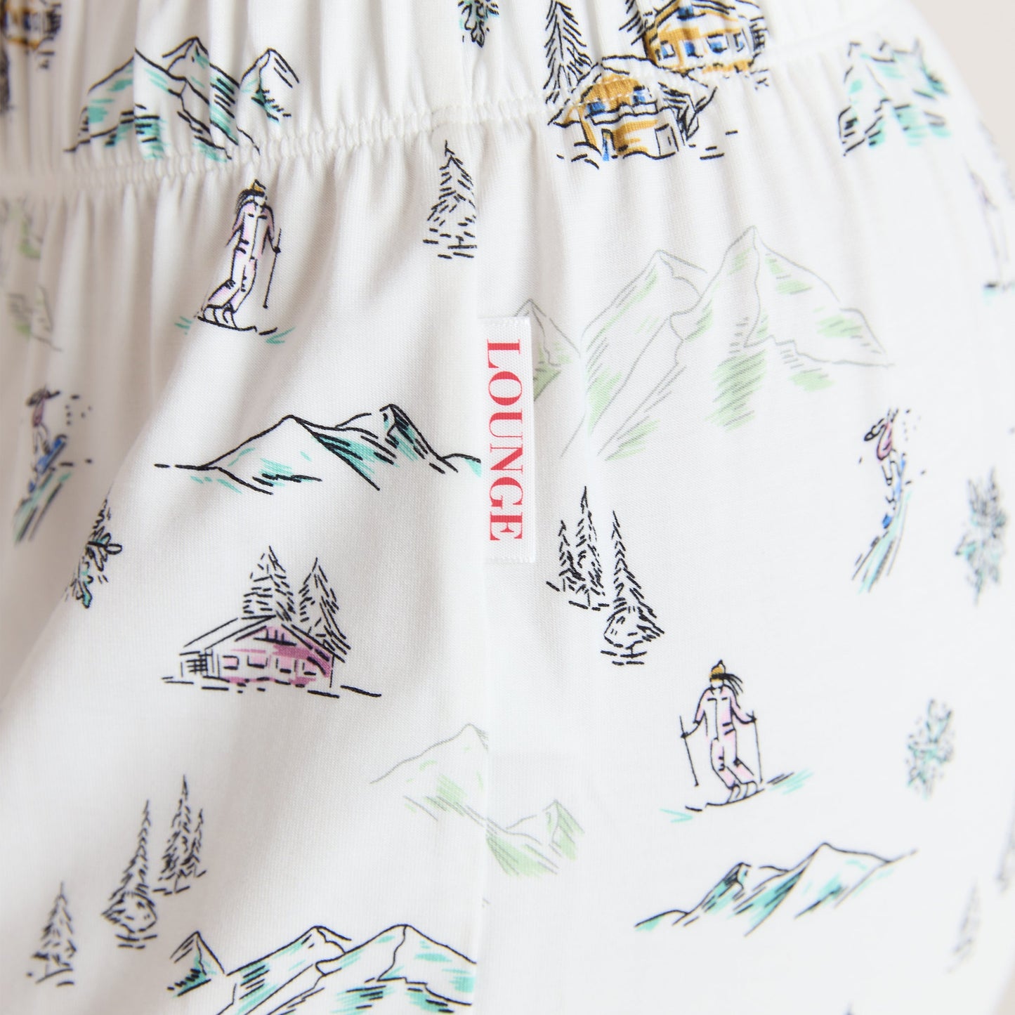 Alpine Dreams Pyjama Bottoms - Ski Print