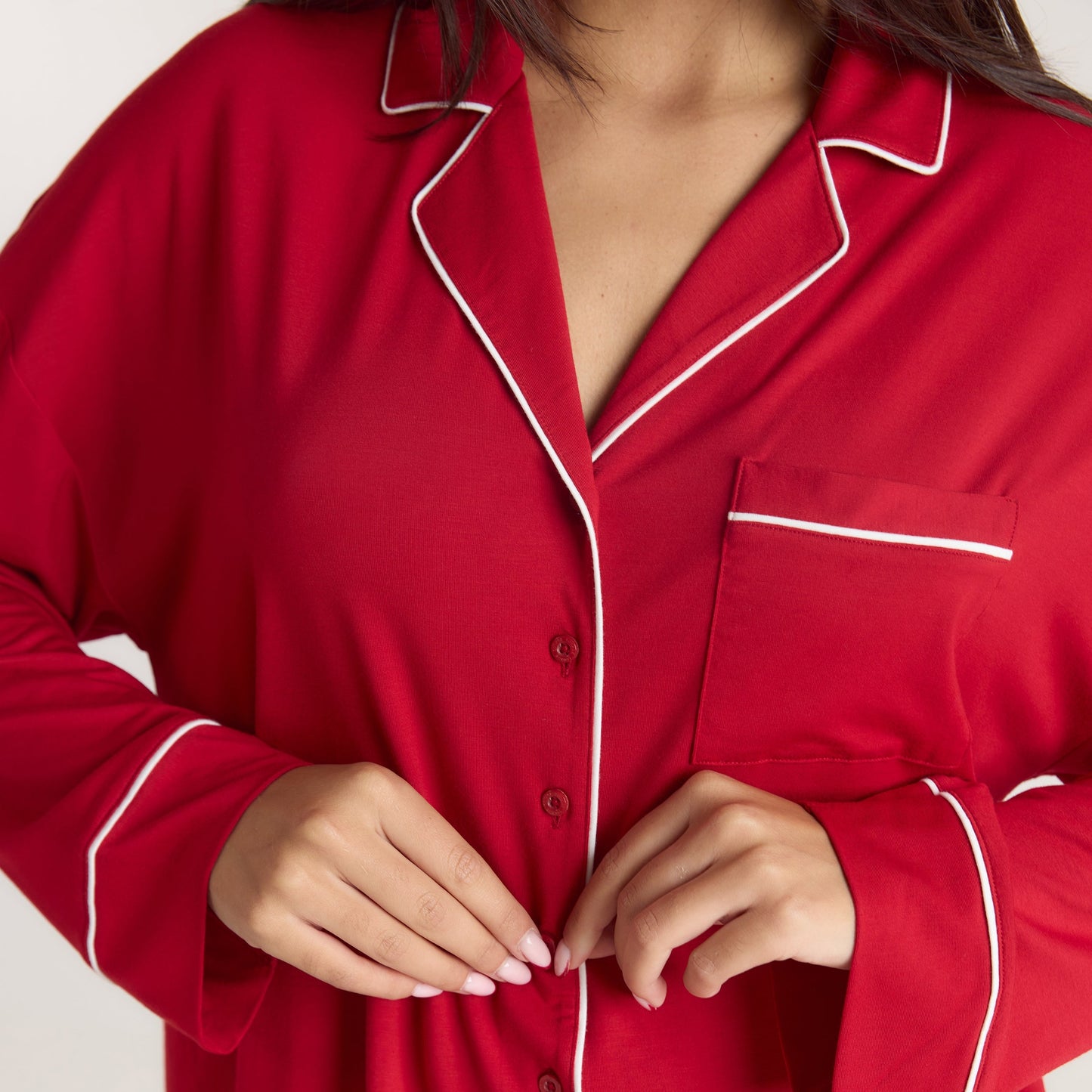 Alpine Dreams Pyjama Shirt - Red