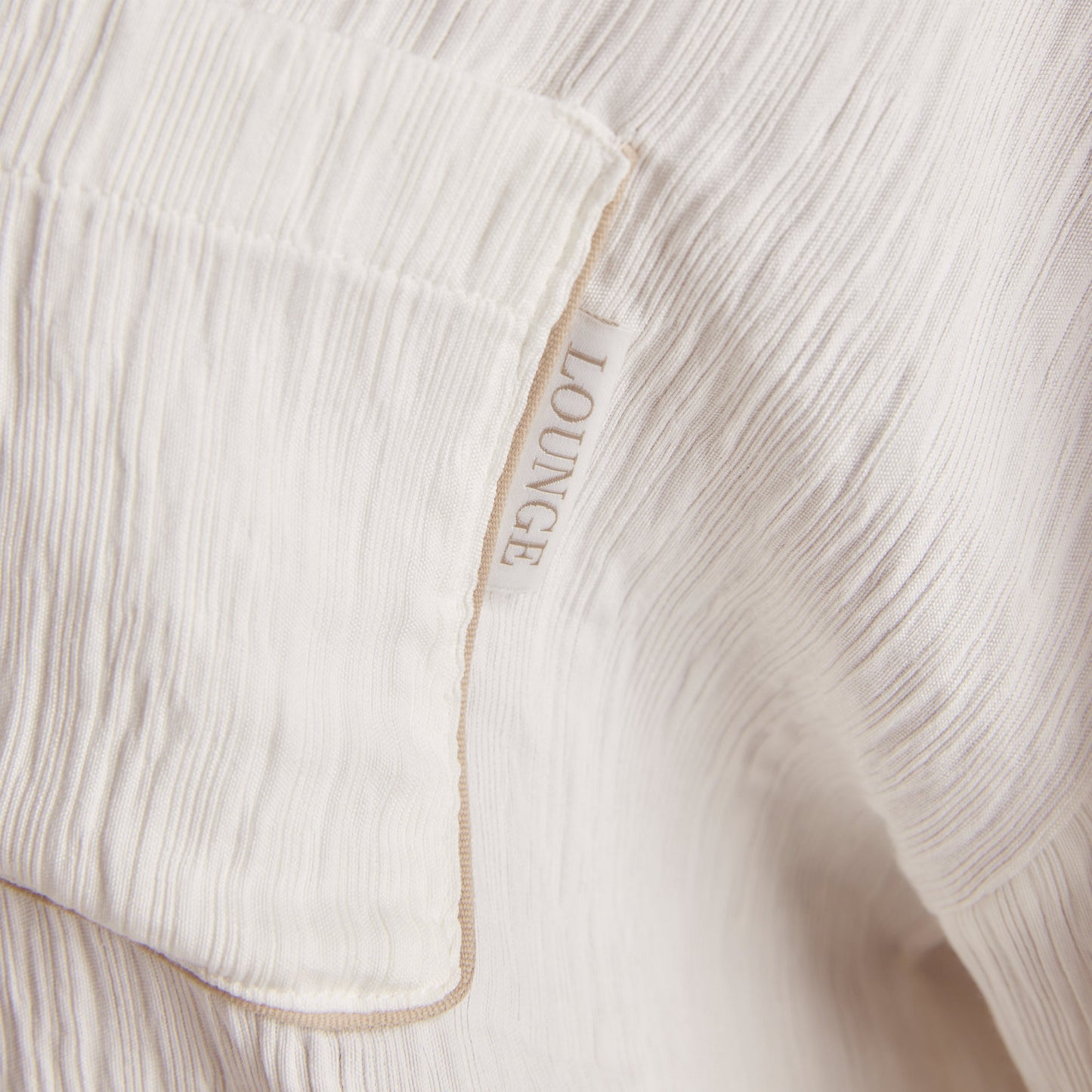 Crinkle Pyjama Shirt - White