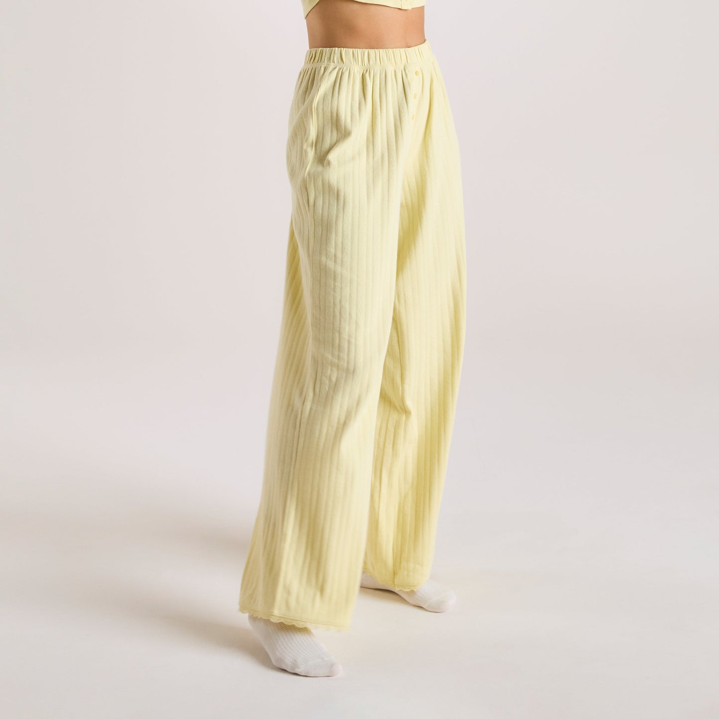 Pointelle Pyjama Bottoms - Buttercup Yellow