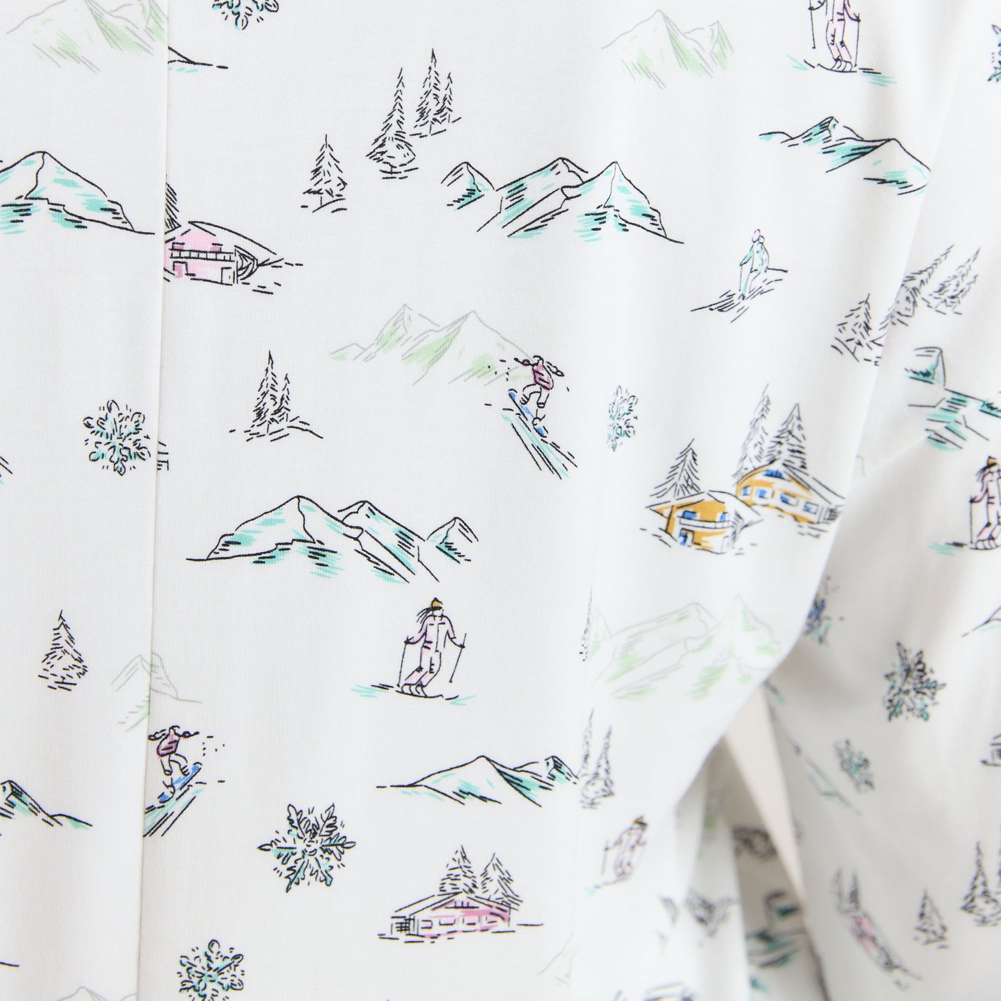 Alpine Dreams Pyjama Shirt - Ski Print