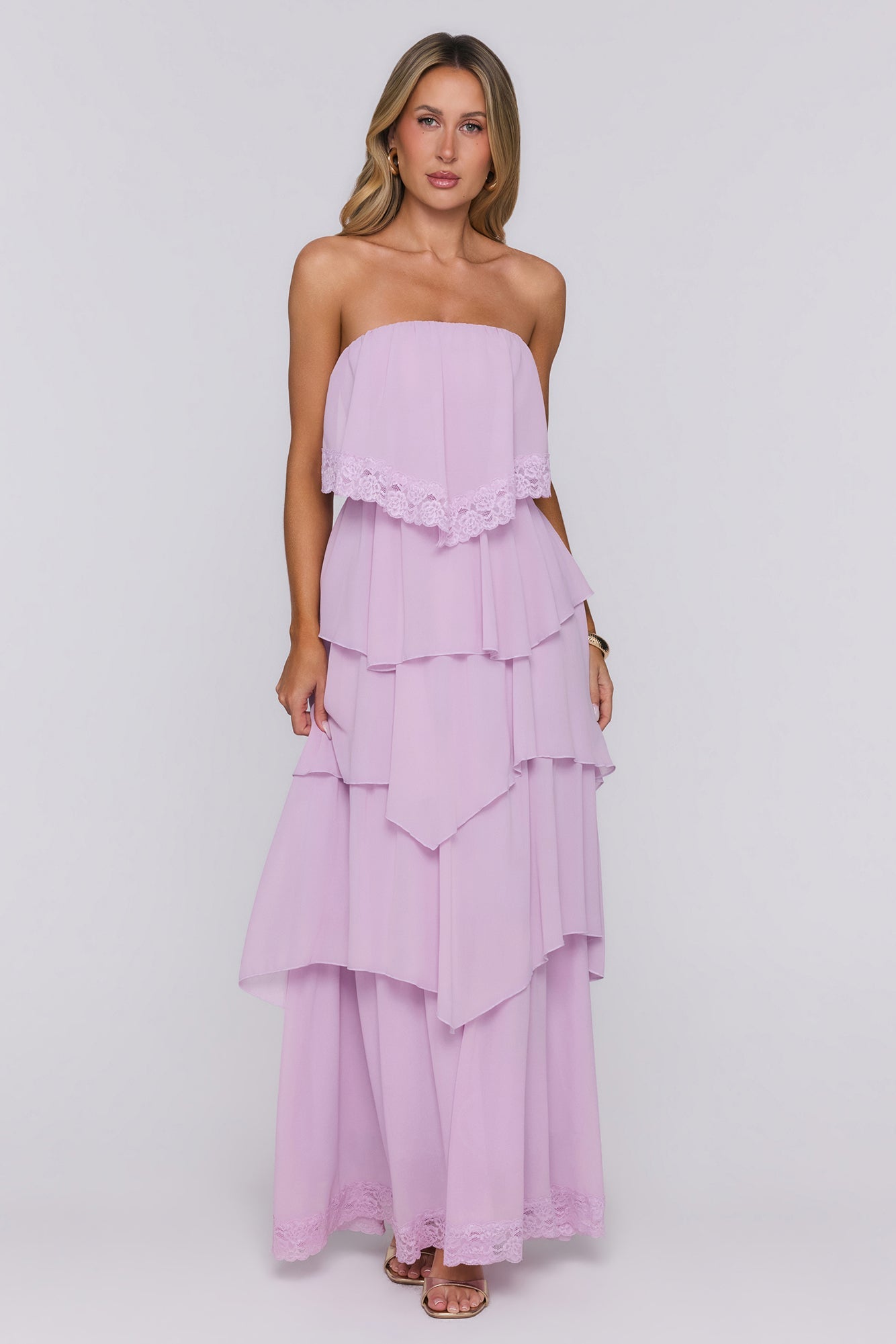Starlet Season Strapless Maxi Dress Lilac