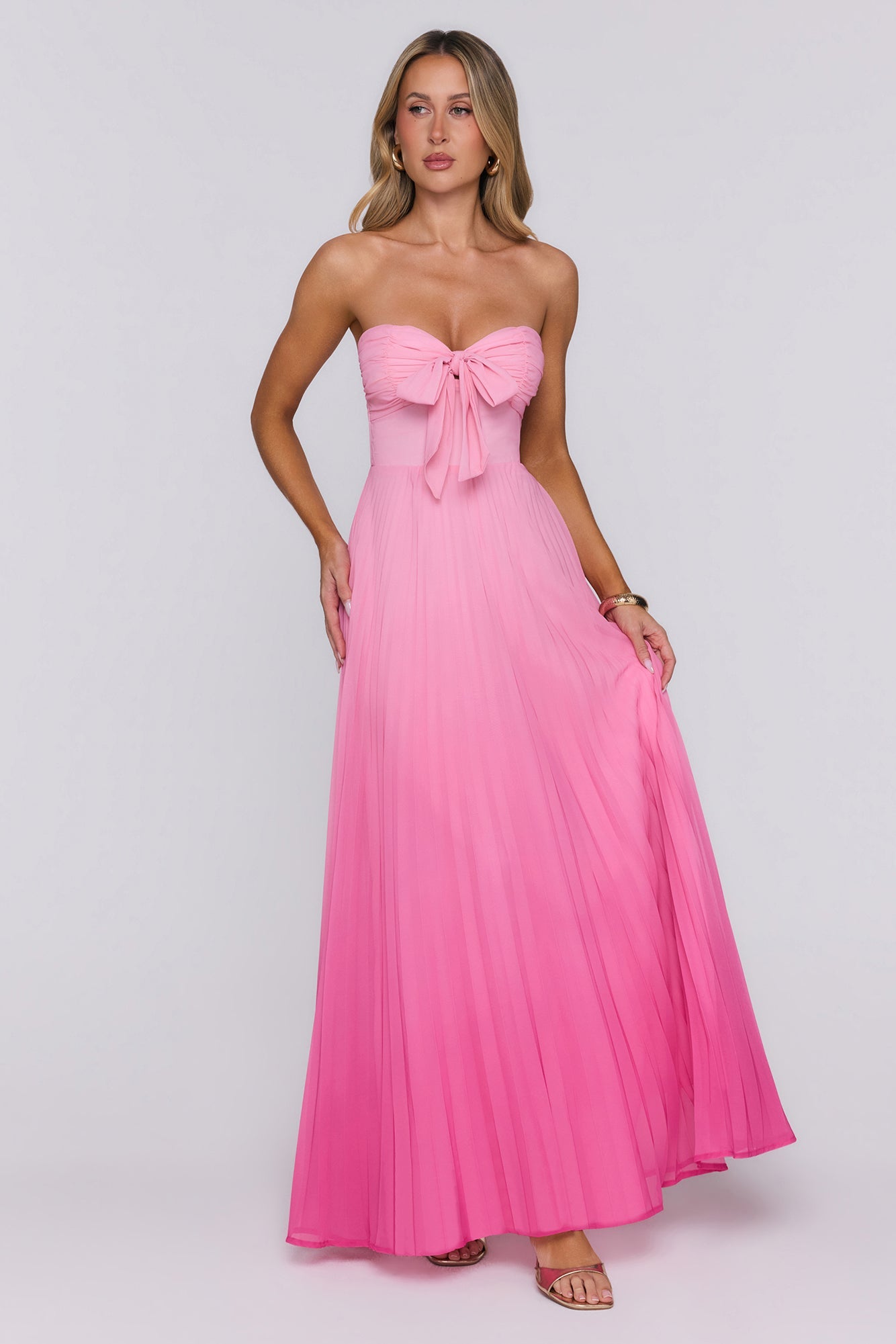 Love Spellbound Strapless Maxi Dress Pink