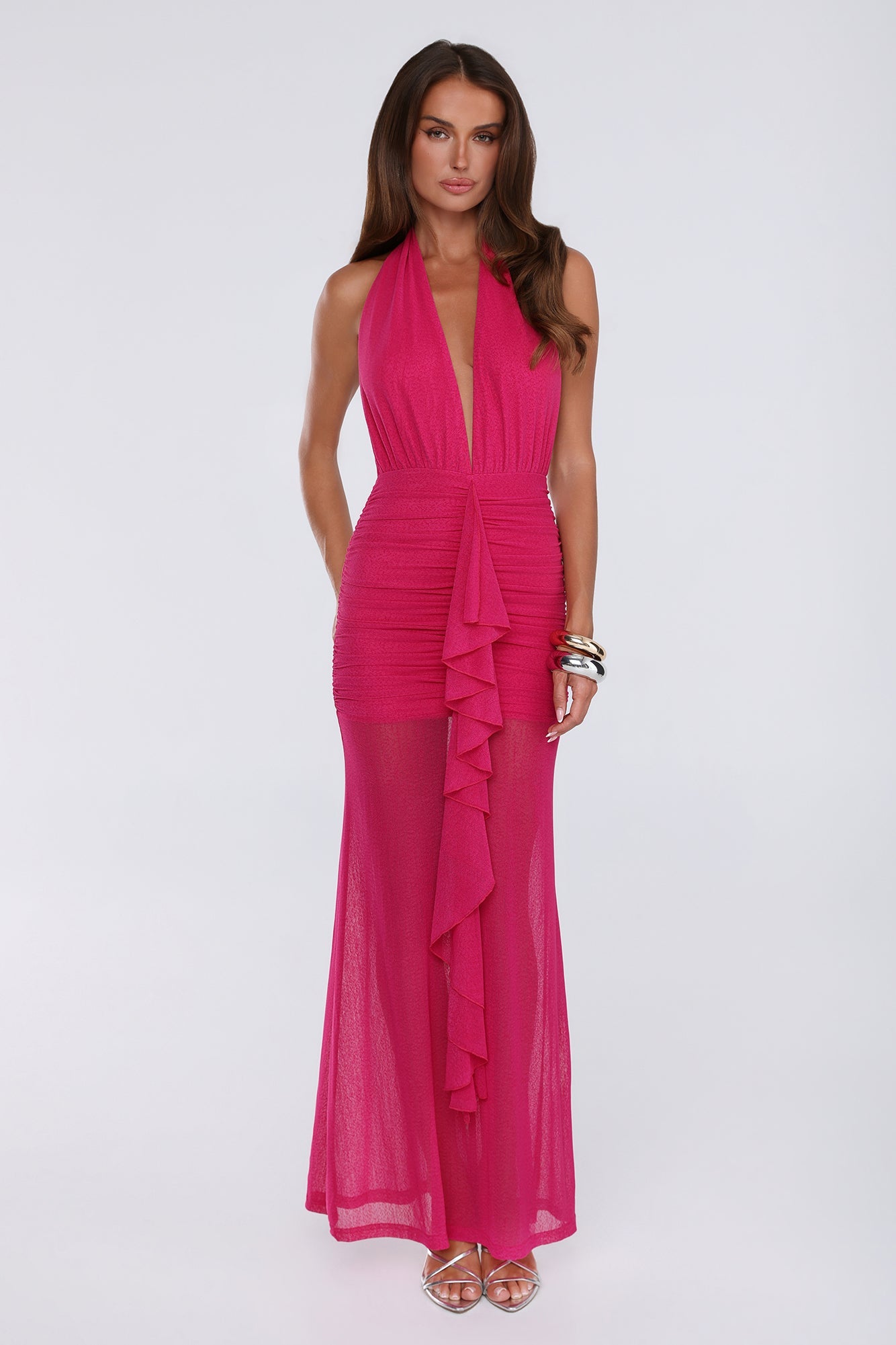 Born To Stand Out Halter Maxi Dress Pink