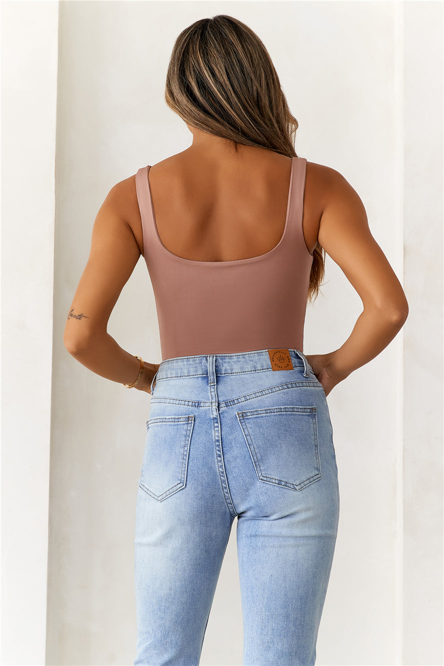 BASE  Everyday Staple Singlet Top Mocha