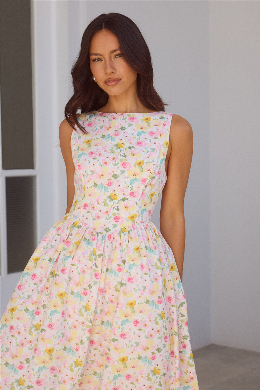 Confetti Crush Midi Dress Print