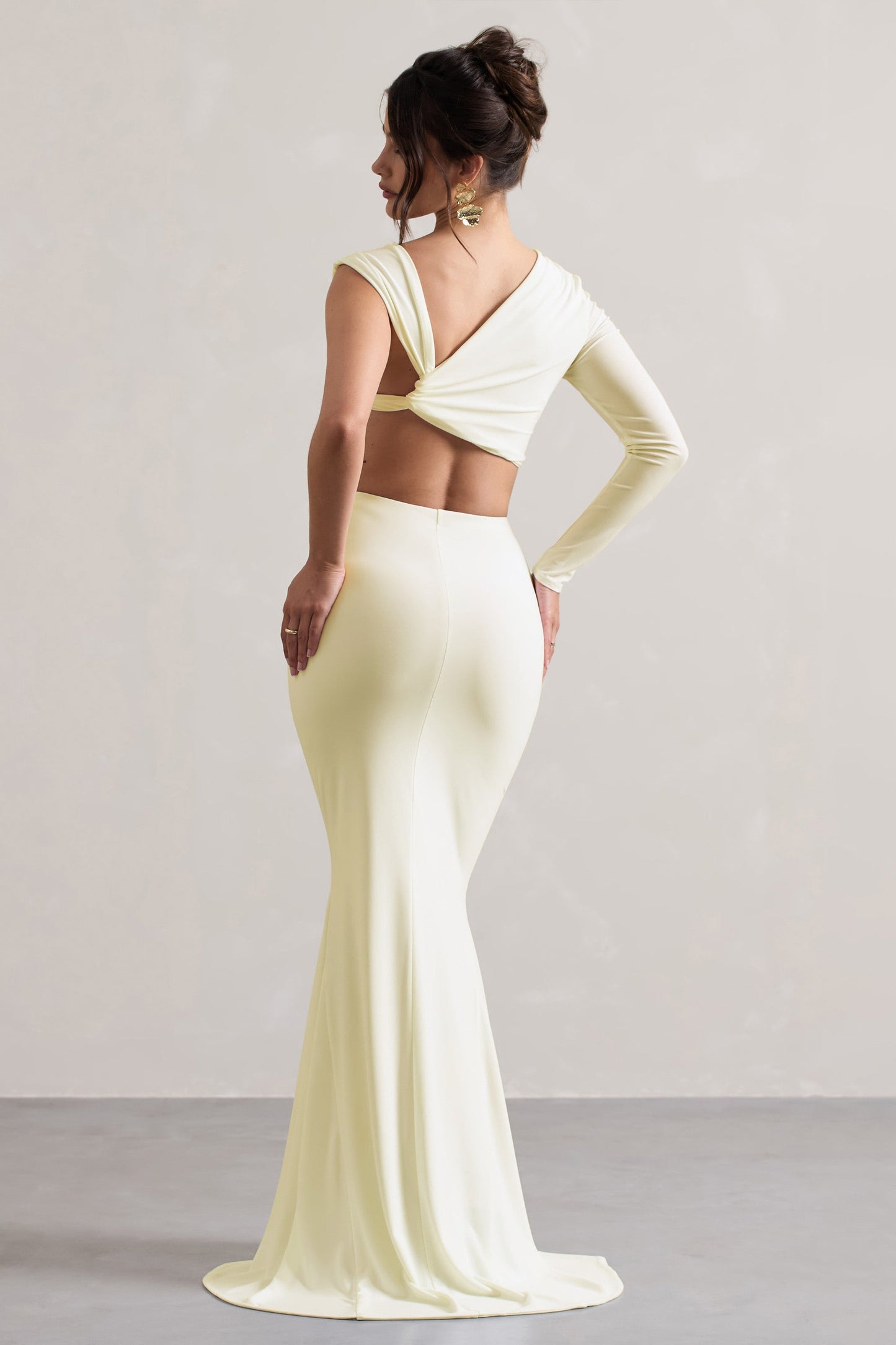 Neomie™ | Cream Fishtail Maxi Skirt