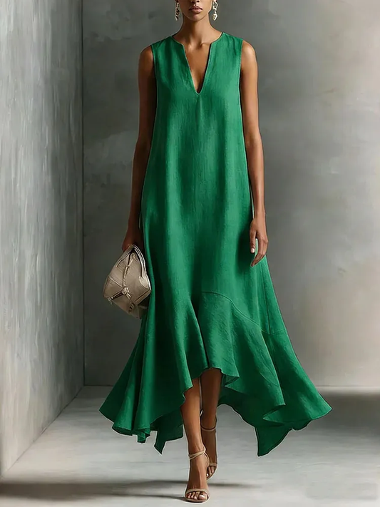 Astra - V-neck Sleeveless Maxi Dress