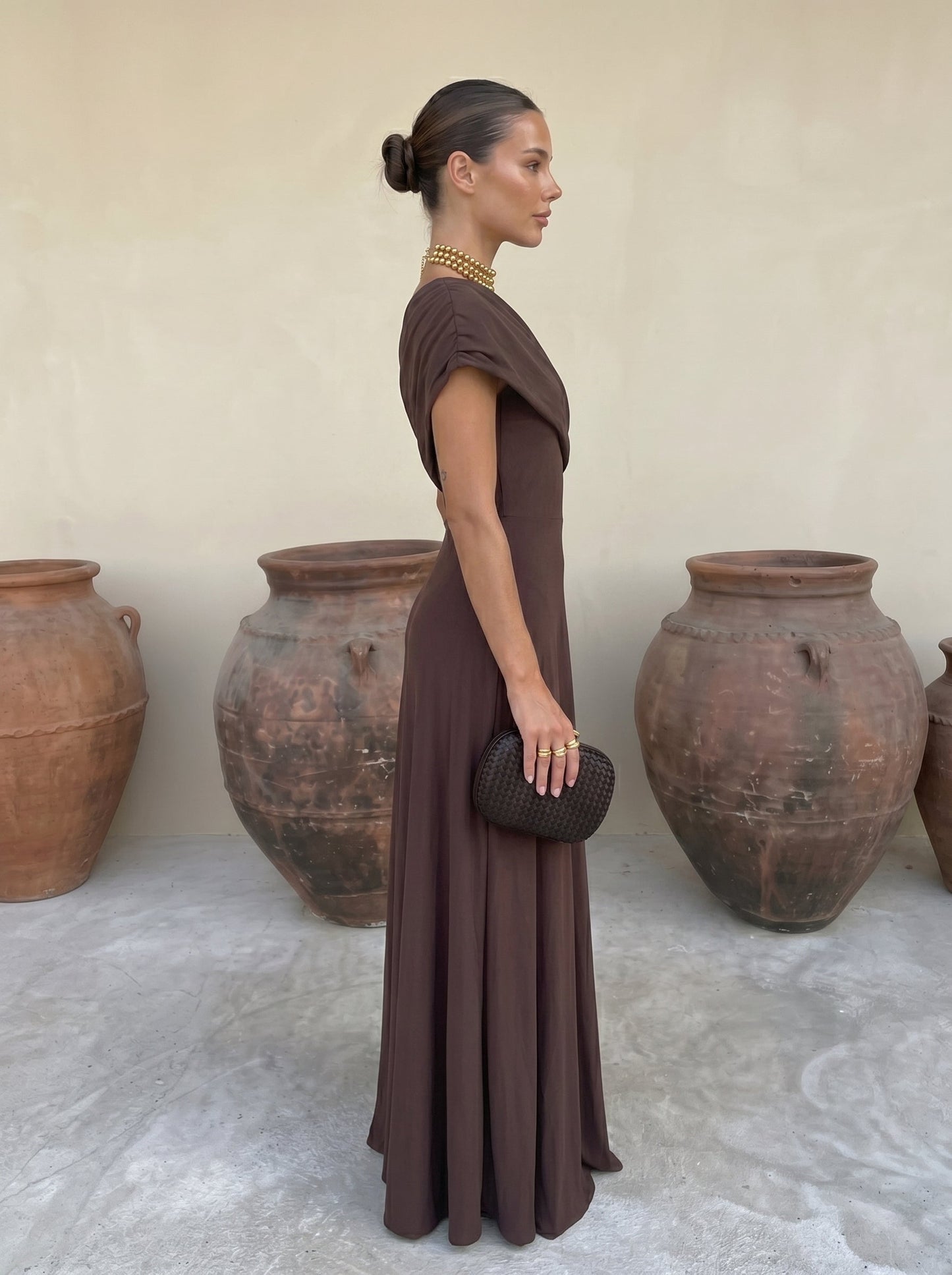 Callie - One Shoulder Mesh Maxi Dress